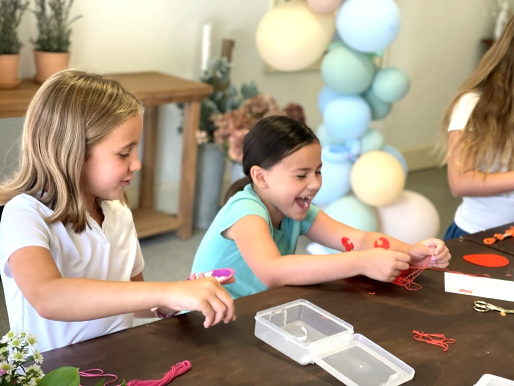 Friendship bracelet making